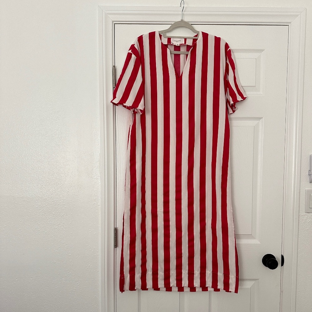 Pomander Place Womens Red & White Striped Maxi Dress | Tuckernuck Cotton Dress